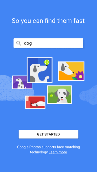 Google Photos iPhone onboarding screenshot